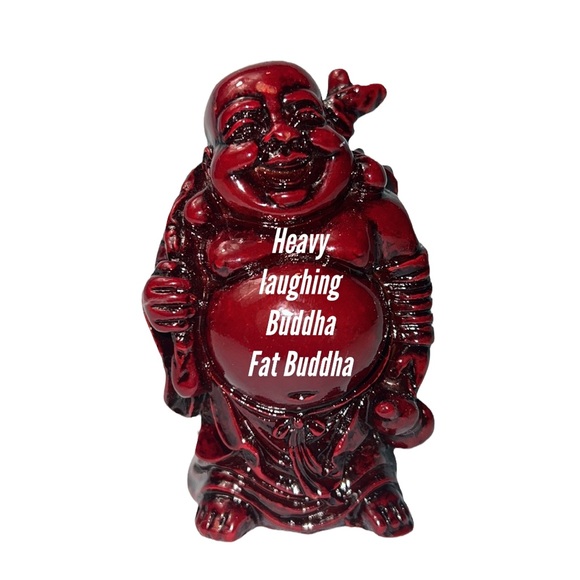 6 RED RESIN BUDDHAS - Picture 7 of 11